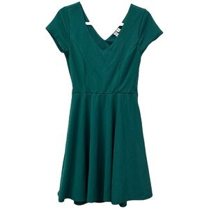 Alya Women’s‎ Short Sleeve V Neck Fit & Flare Mini Dress  Sz M